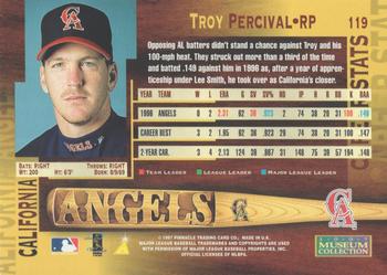 1997 Pinnacle - Museum Collection #119 Troy Percival Back