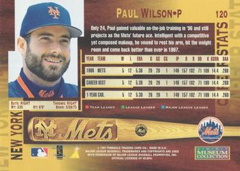 1997 Pinnacle - Museum Collection #120 Paul Wilson Back