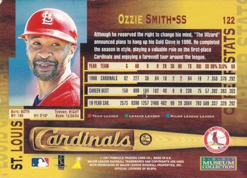 1997 Pinnacle - Museum Collection #122 Ozzie Smith Back