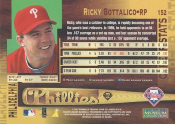1997 Pinnacle - Museum Collection #152 Ricky Bottalico Back