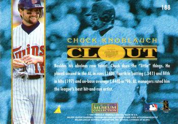 1997 Pinnacle - Museum Collection #188 Chuck Knoblauch Back