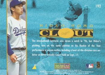 1997 Pinnacle - Museum Collection #192 Hideo Nomo Back