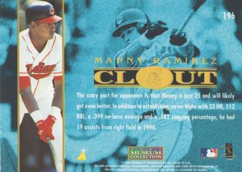 1997 Pinnacle - Museum Collection #196 Manny Ramirez Back