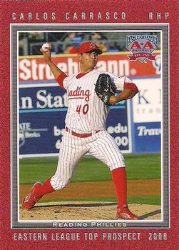 2008 Grandstand Eastern League Top Prospects #NNO Carlos Carrasco Front