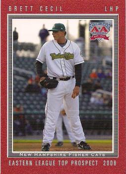 2008 Grandstand Eastern League Top Prospects #NNO Brett Cecil Front