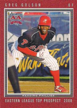 2008 Grandstand Eastern League Top Prospects #NNO Greg Golson Front