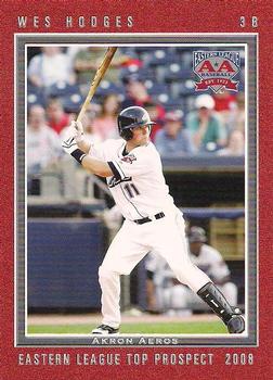 2008 Grandstand Eastern League Top Prospects #NNO Wes Hodges Front