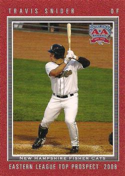 2008 Grandstand Eastern League Top Prospects #NNO Travis Snider Front
