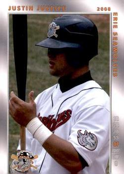 2008 Grandstand Erie SeaWolves #NNO Justin Justice Front