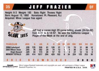 2008 Grandstand Erie SeaWolves #NNO Jeff Frazier Back