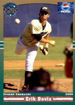 2008 Grandstand Eugene Emeralds #NNO Erik Davis Front