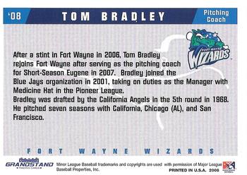 2008 Grandstand Fort Wayne Wizards #NNO Tom Bradley Back