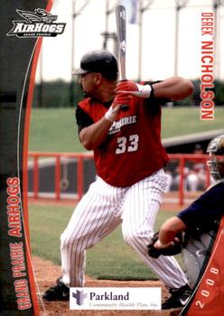 2008 Grandstand Grand Prairie AirHogs #NNO Derek Nicholson Front