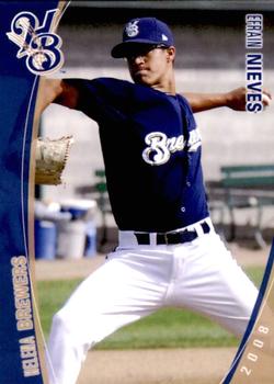 2008 Grandstand Helena Brewers #NNO Efrain Nieves Front