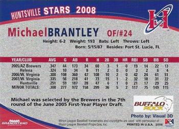 2008 Grandstand Huntsville Stars #NNO Michael Brantley Back