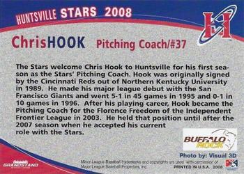 2008 Grandstand Huntsville Stars #NNO Chris Hook  Back