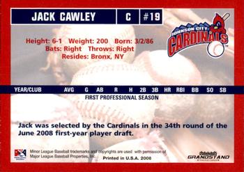 2008 Grandstand Johnson City Cardinals #NNO Jack Cawley Back