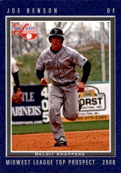 2008 Grandstand Midwest League Top Prospects #NNO Joe Benson Front