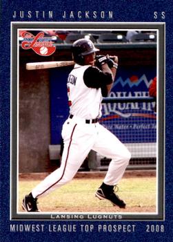 2008 Grandstand Midwest League Top Prospects #NNO Justin Jackson Front