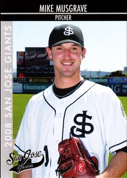 2008 Grandstand San Jose Giants #17 Mike Musgrave Front