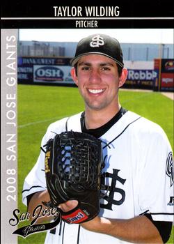 2008 Grandstand San Jose Giants #31 Taylor Wilding Front