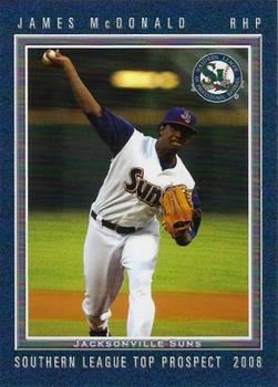 2008 Grandstand Southern League Top Prospects #NNO James McDonald Front