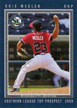 2008 Grandstand Southern League Top Prospects #NNO Kris Medlen Front