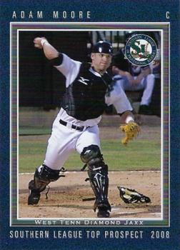 2008 Grandstand Southern League Top Prospects #NNO Adam Moore Front