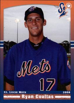 2008 Grandstand St. Lucie Mets #NNO Ryan Coultas Front