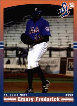 2008 Grandstand St. Lucie Mets #NNO Emary Frederick Front