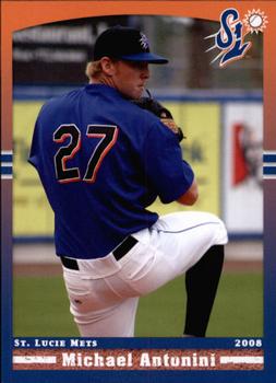 2008 Grandstand St. Lucie Mets #NNO Michael Antonini Front