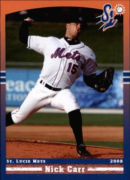 2008 Grandstand St. Lucie Mets #NNO Nick Carr Front