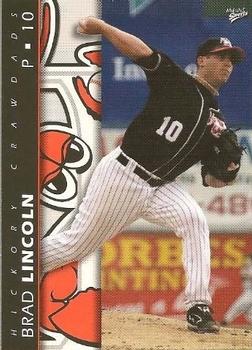 2008 MultiAd Hickory Crawdads #17 Brad Lincoln Front