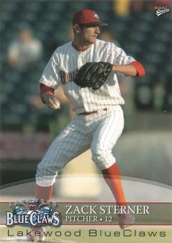 2008 MultiAd Lakewood BlueClaws #24 Zack Sterner Front