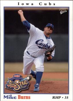 2008 MultiAd Pacific Coast League All-Stars #9 Mike Burns Front