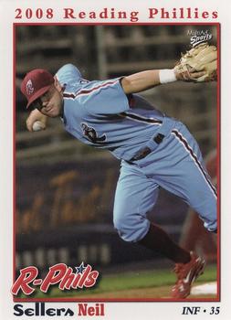 2008 MultiAd Reading Phillies #22 Neil Sellers Front
