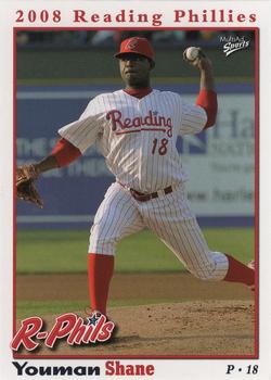 2008 MultiAd Reading Phillies #25 Shane Youman Front
