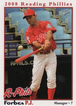 2008 MultiAd Reading Phillies #26 P.J. Forbes Front