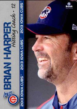 2013 Brandt Iowa Cubs #3 Brian Harper Front
