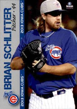 2013 Brandt Iowa Cubs #30 Brian Schlitter Front