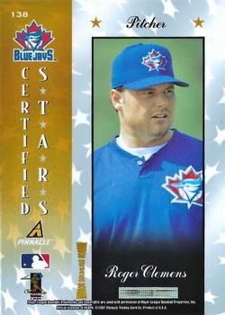 1997 Pinnacle Certified - Mirror Gold #138 Roger Clemens Back