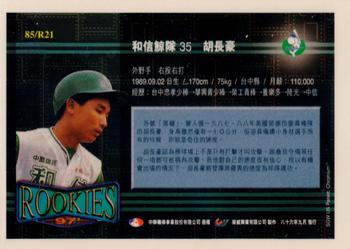 1996 CPBL Pro-Card Series 3 - Baseball Hall of Fame #85/R21 Chang-Hao Hu Back