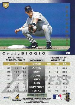 1997 Pinnacle X-Press - Men of Summer #64 Craig Biggio Back