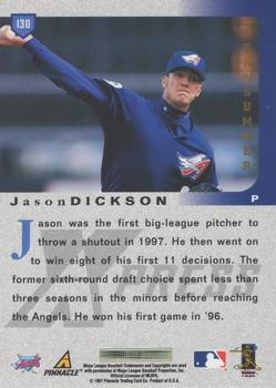 1997 Pinnacle X-Press - Men of Summer #130 Jason Dickson Back