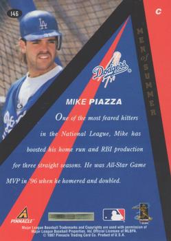 1997 Pinnacle X-Press - Men of Summer #146 Mike Piazza Back