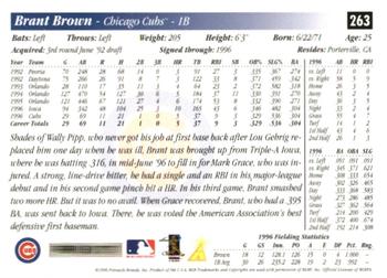 1997 Score - Artist's Proof White Border #263 Brant Brown Back