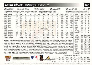 1997 Score - Hobby Reserve by Score #346 Kevin Elster Back