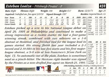 1997 Score - Hobby Reserve by Score #459 Esteban Loaiza Back