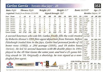 1997 Score - Hobby Reserve by Score #353 Carlos Garcia Back