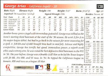 1997 Score Premium Stock #128 George Arias Back